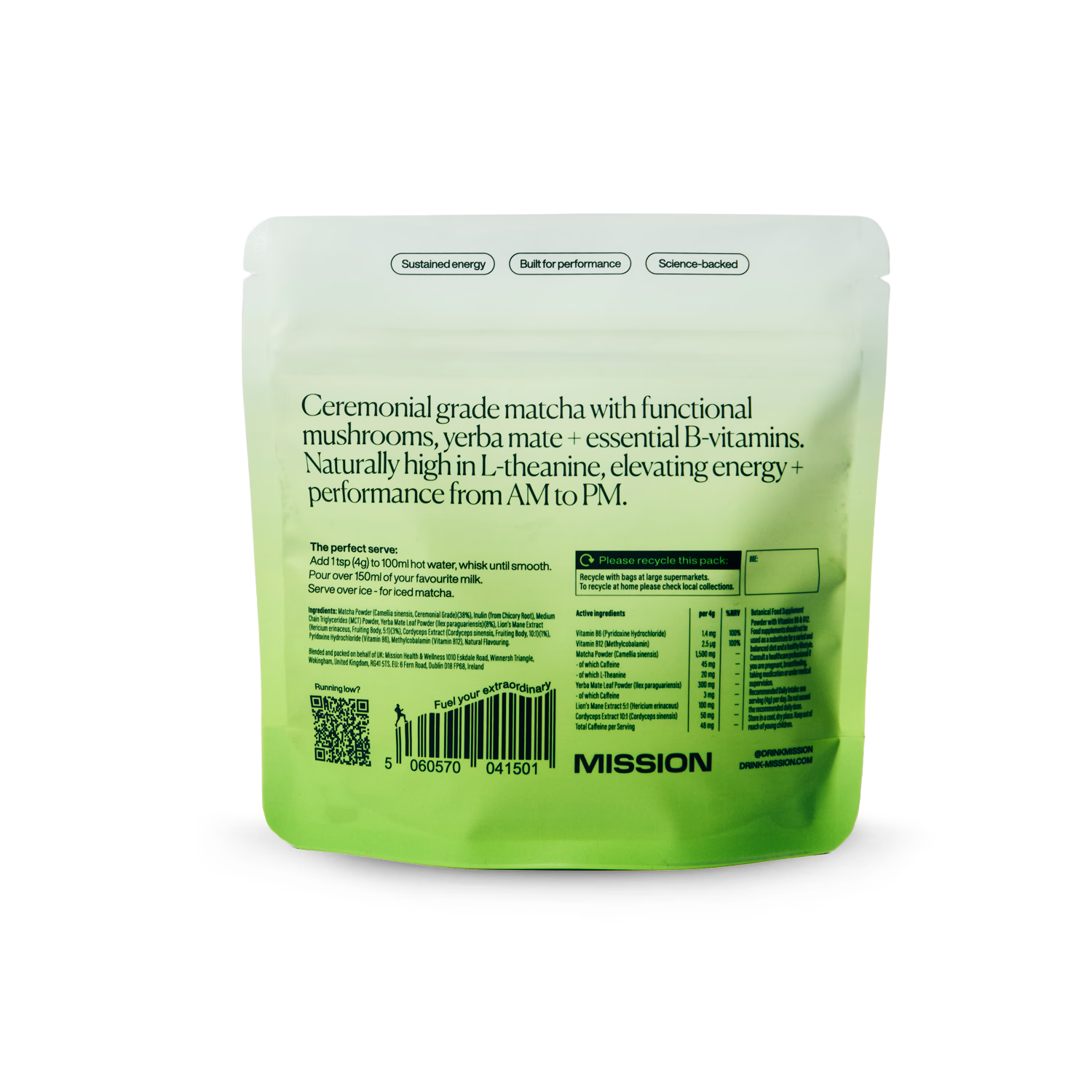 Mission matcha superblend forest fruits 120g - British product