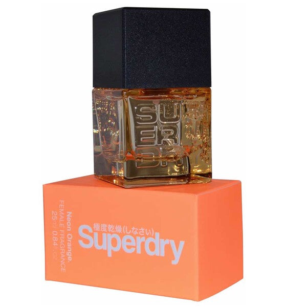 Superdry Neon Orange cologne spray 25ml, imported from the UK