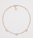 Chopard Happy Diamonds necklace rose gold floating diamonds (British brand)