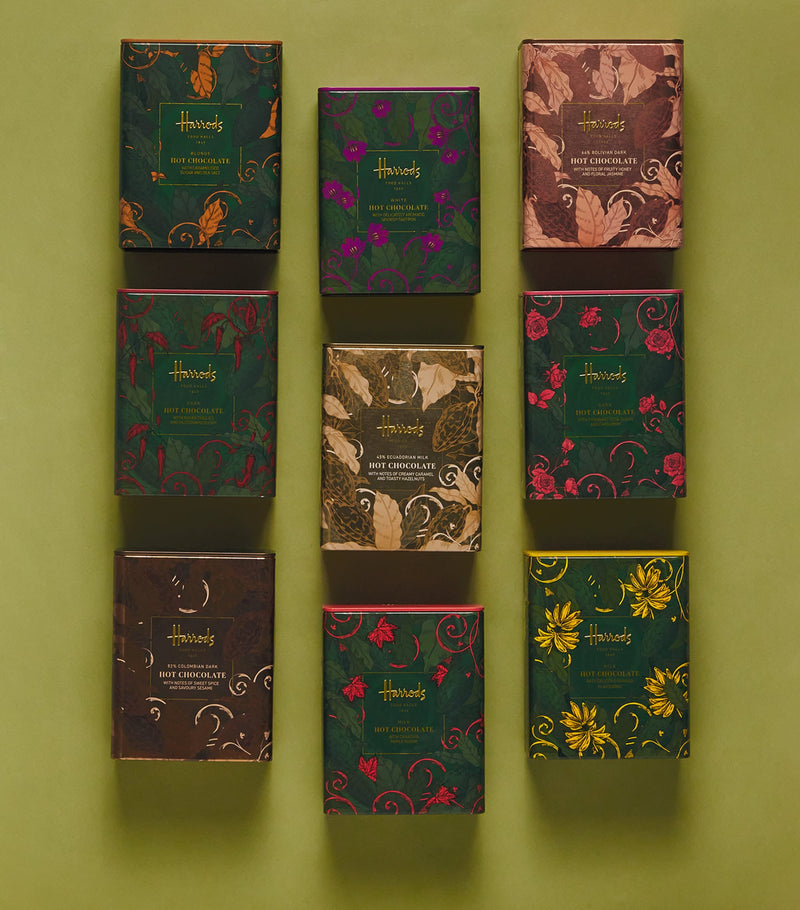 Harrods 82% Colombian dark hot chocolate 250g, UK version