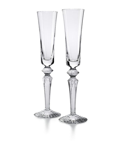 Harrods Baccarat Mille Nuits Flutissimo Champagne Glasses Set of 2 (170ml)- Buy online at McGrocer