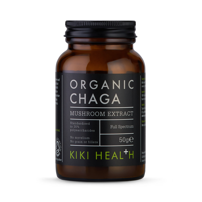 KIKI Health Organic Chaga Mushroom Extract Powder 50g, imported from the UK
