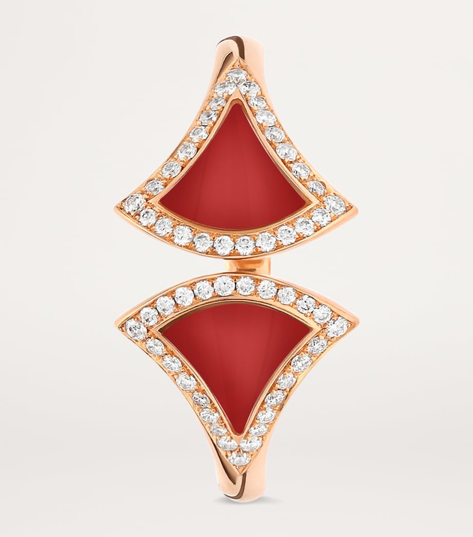 Bvlgari Divas' Dream ring with diamonds and carnelian - British product