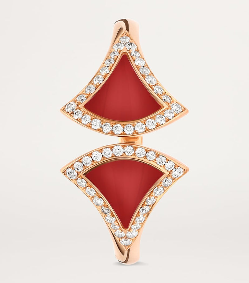 Bvlgari Divas' Dream ring with diamonds and carnelian - British product
