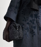 Eleventy hand-woven raffia clutch bag (British brand)