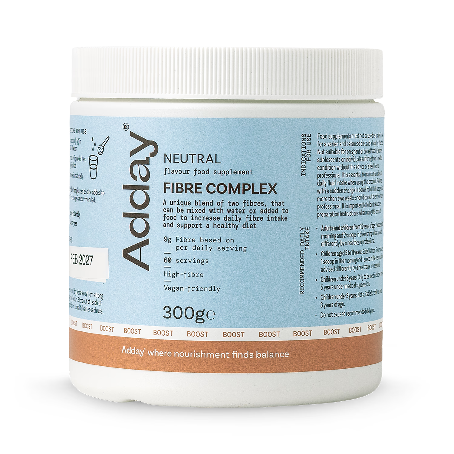 Adday Fibre Complex unflavoured 300g, UK version