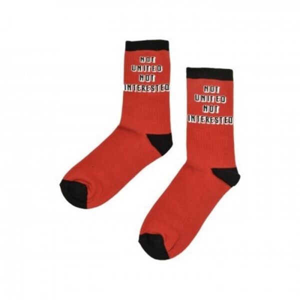 Adult Not United Not Interested Socks (8-11) GOODS Superdrug Red/Black  