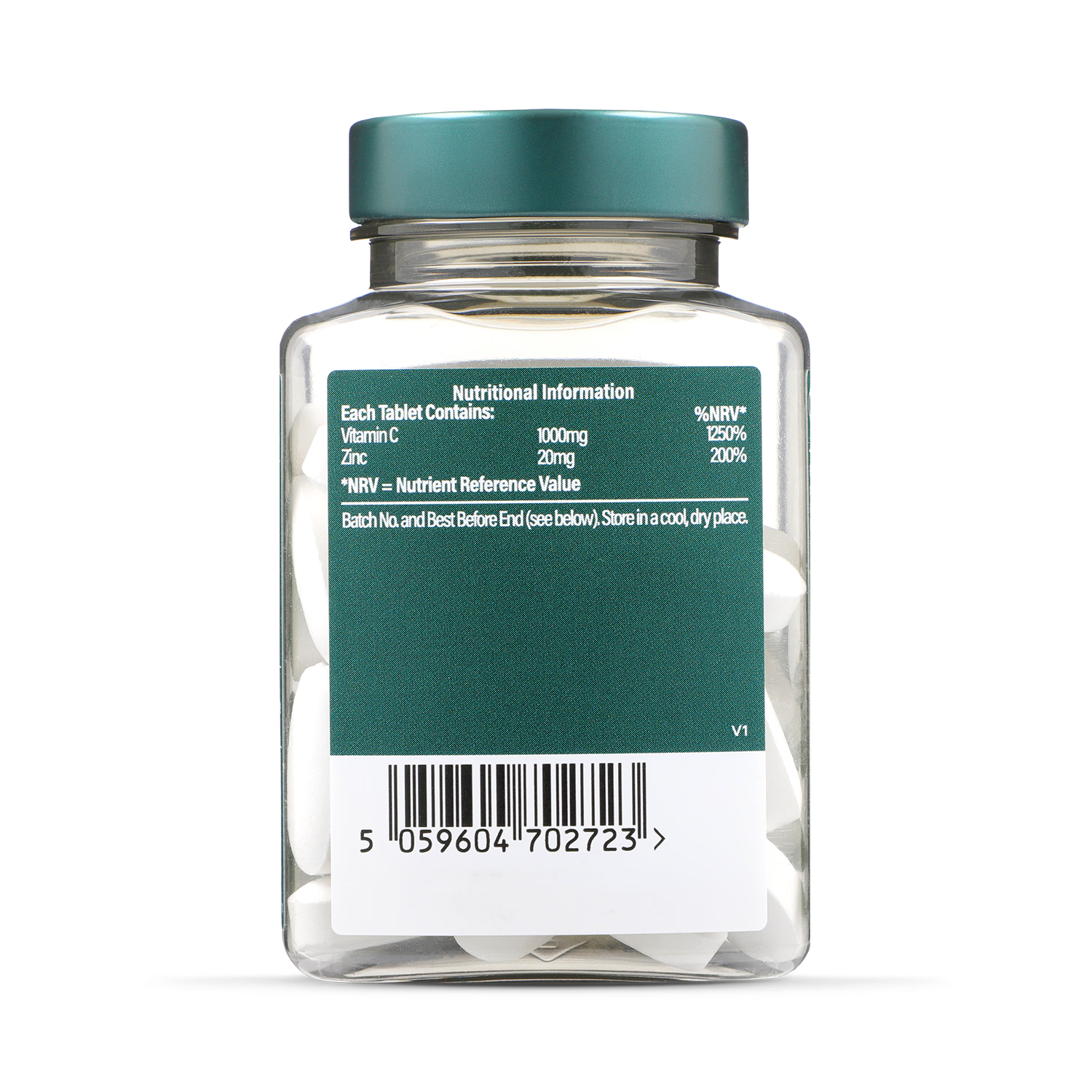 Holland & Barrett Vitamin C and Zinc tablets 60, UK version