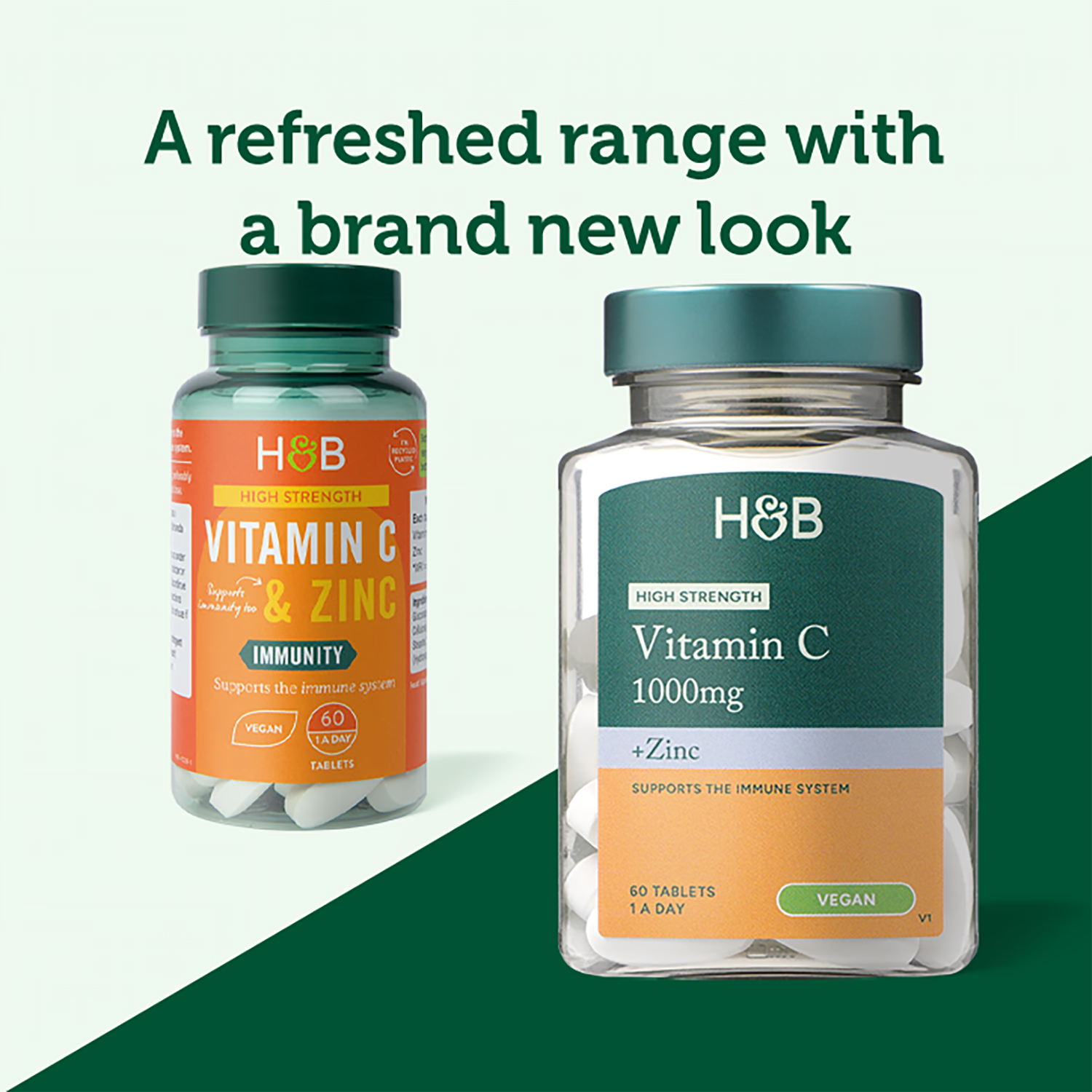 Holland & Barrett Vitamin C and Zinc tablets 60, UK version