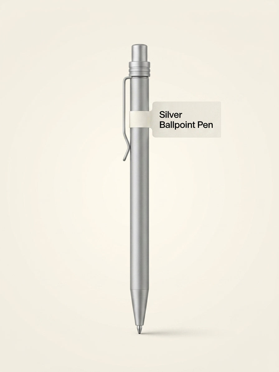Cartier Santos ballpoint pen small brushed metal, imported from the UK