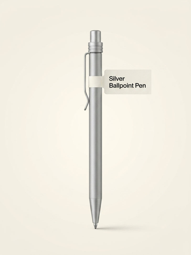 Cartier Santos ballpoint pen small brushed metal, imported from the UK