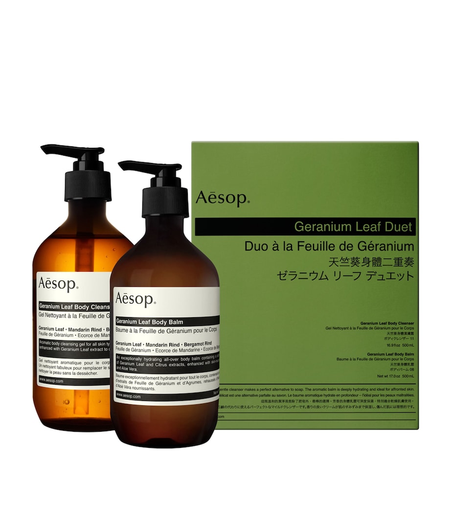 Aesop Geranium Leaf Duet body care set 500ml each - British product