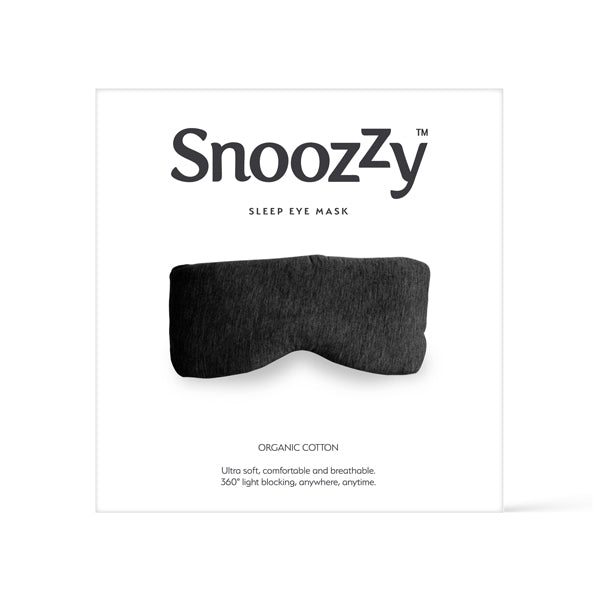 Snoozzy cotton sleep eye mask dark grey - British product