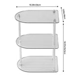 Livingandhome 3-tier storage rack in clear, imported from the UK