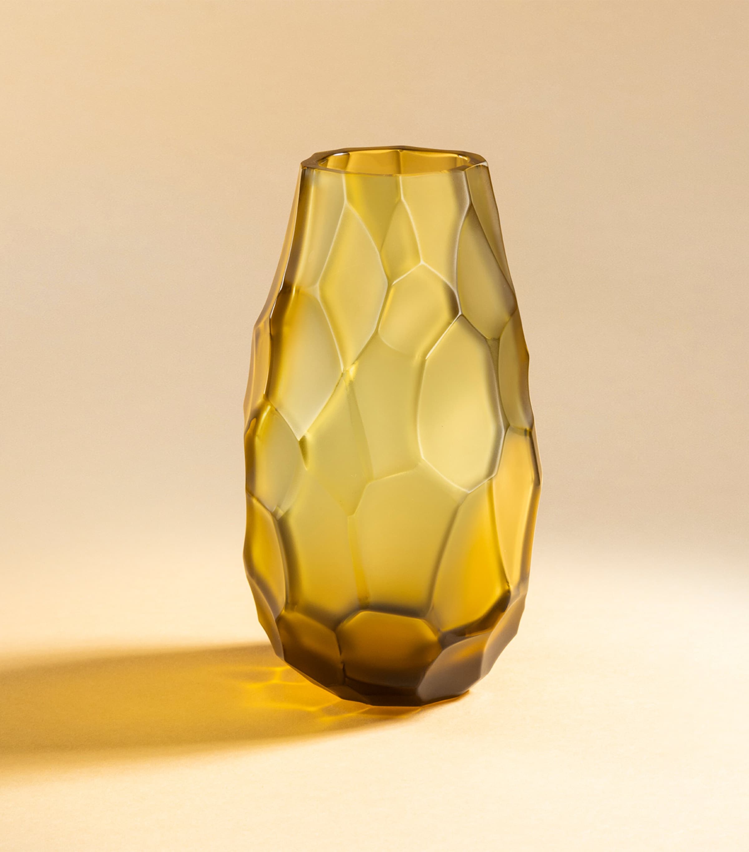 Lalique Silex crystal vase 14cm, UK version