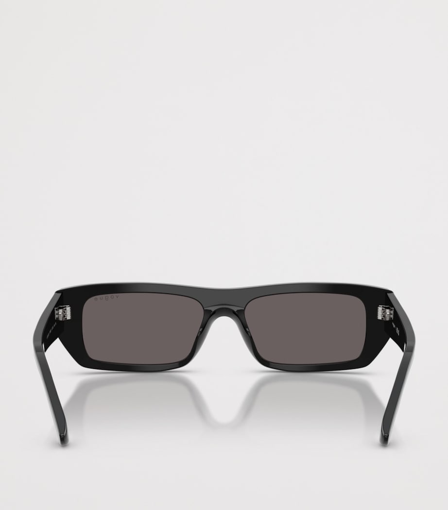 Vogue rectangular sunglasses black acetate, UK version
