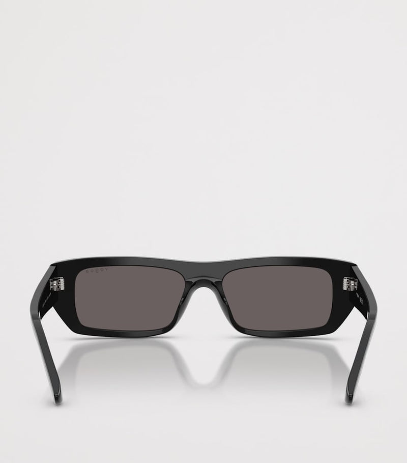 Vogue rectangular sunglasses black acetate, UK version