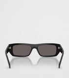 Vogue rectangular sunglasses black acetate, UK version