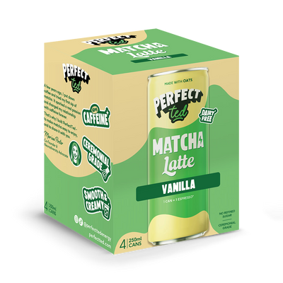 Holland & Barrett PerfectTed Vanilla Matcha Latte 4 x 250ml- Buy online at McGrocer