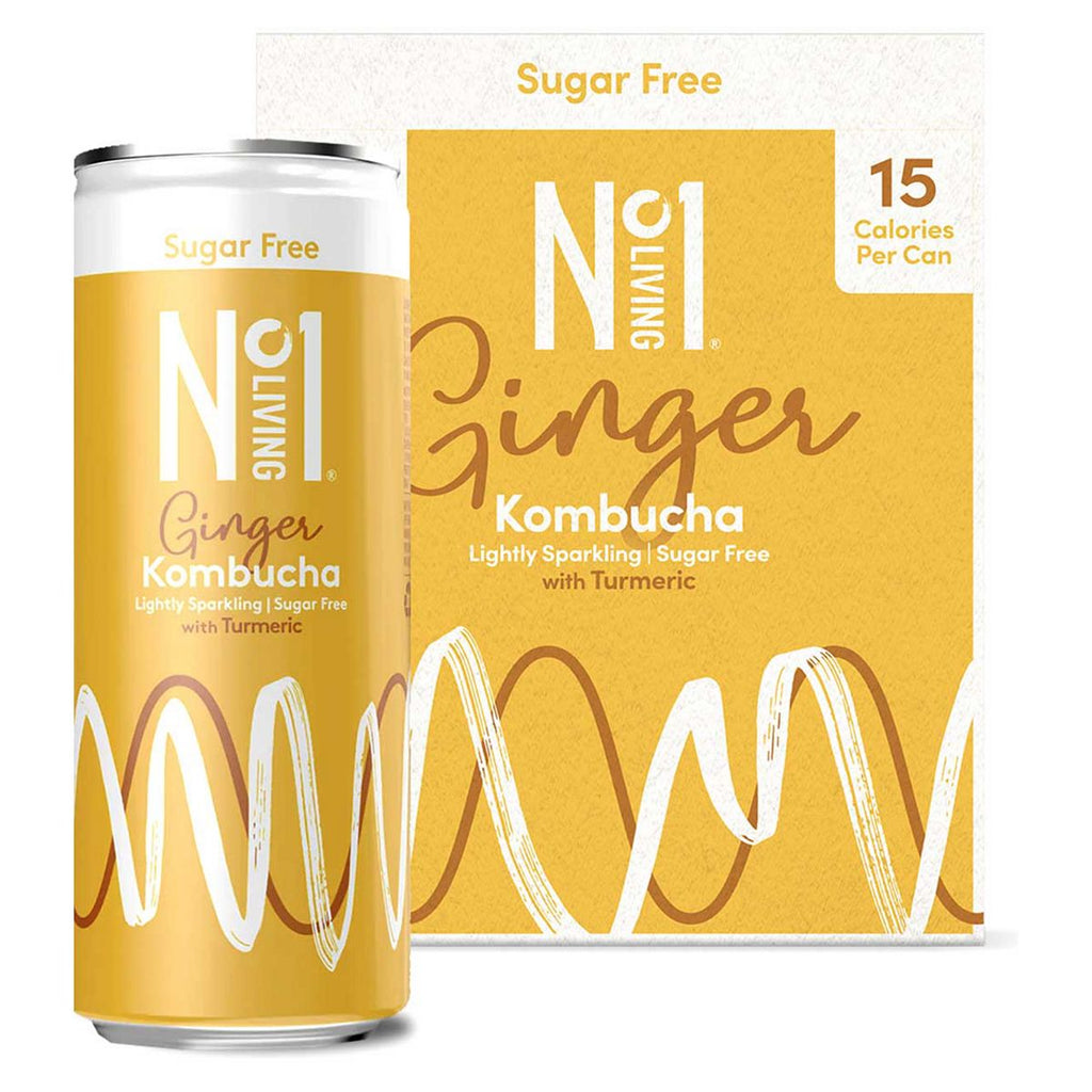 No.1 Living Kombucha Ginger with Turmeric 250ml x 4 multipack