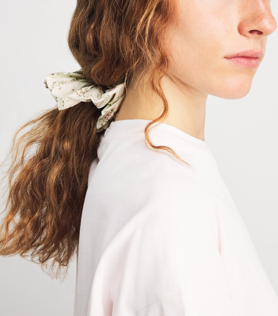Sandro Paris cotton floral scrunchie, imported from the UK