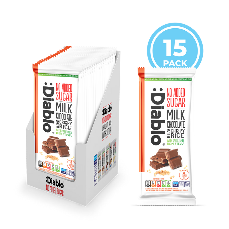 Diablo no added sugar chocolate crispy rice 75g - British product