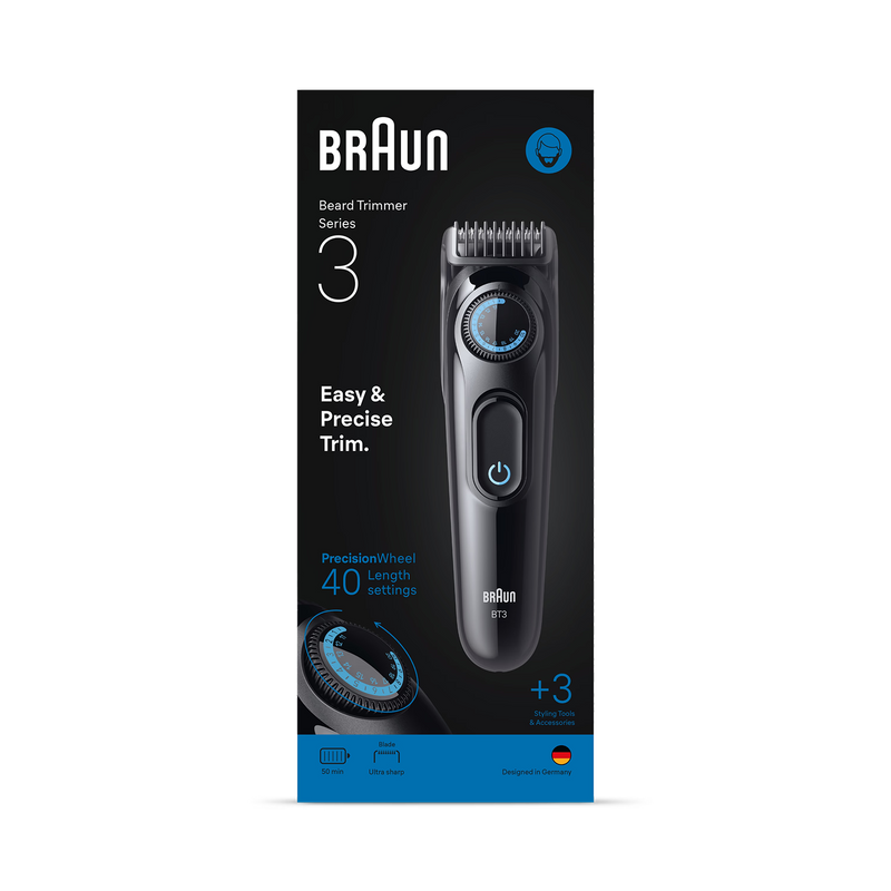 Braun Beard Trimmer Series 3 BT3520 black - British product