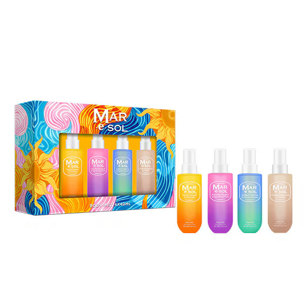 Mar E Sol body mist gift set 4 x 40ml, imported from the UK