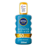 NIVEA SUN Cooling Suncream Spray SPF50 Protect&Refresh 200ml GOODS Superdrug   