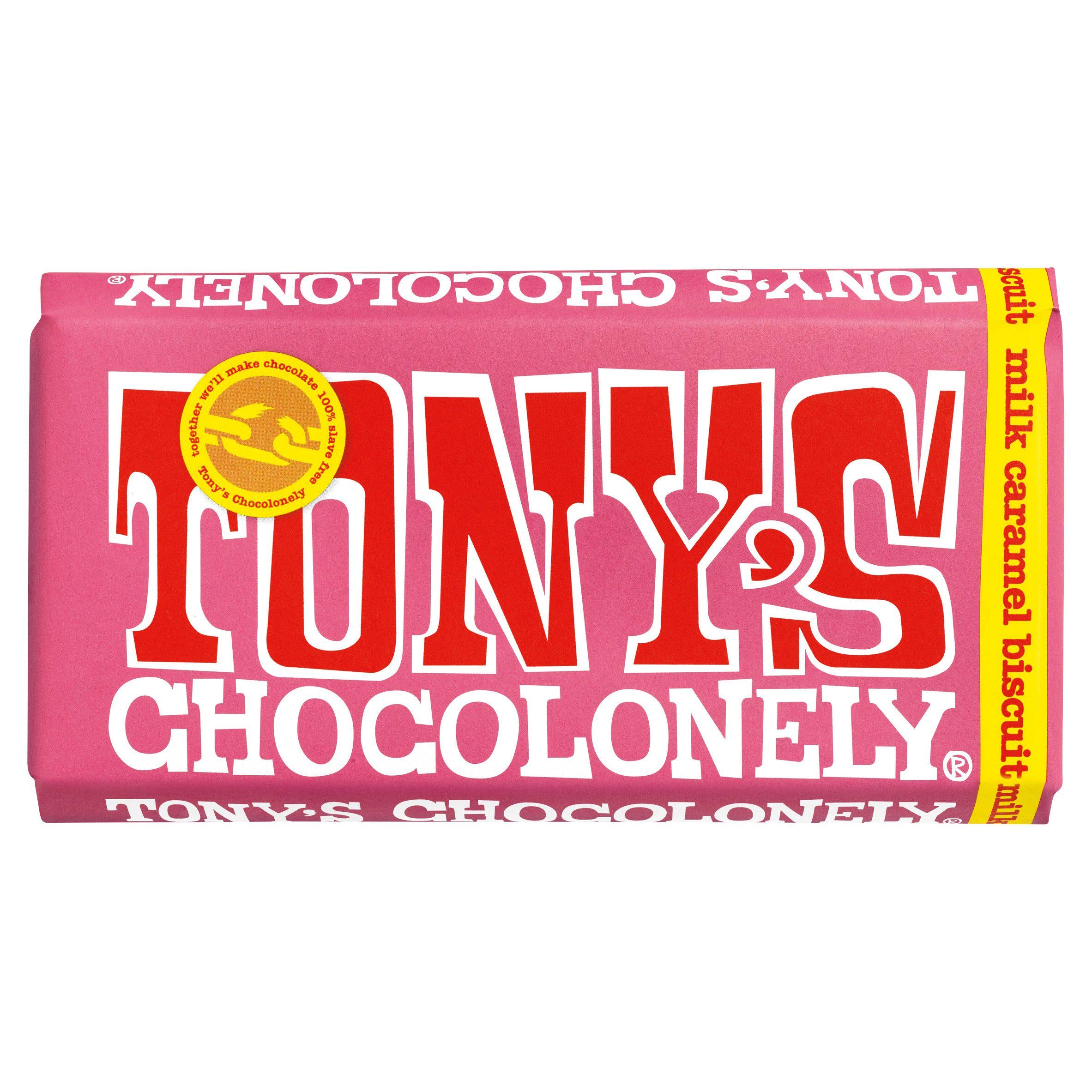 Tony's Chocolonely Fairtrade Milk Caramel Biscuit 180g GOODS Sainsburys   