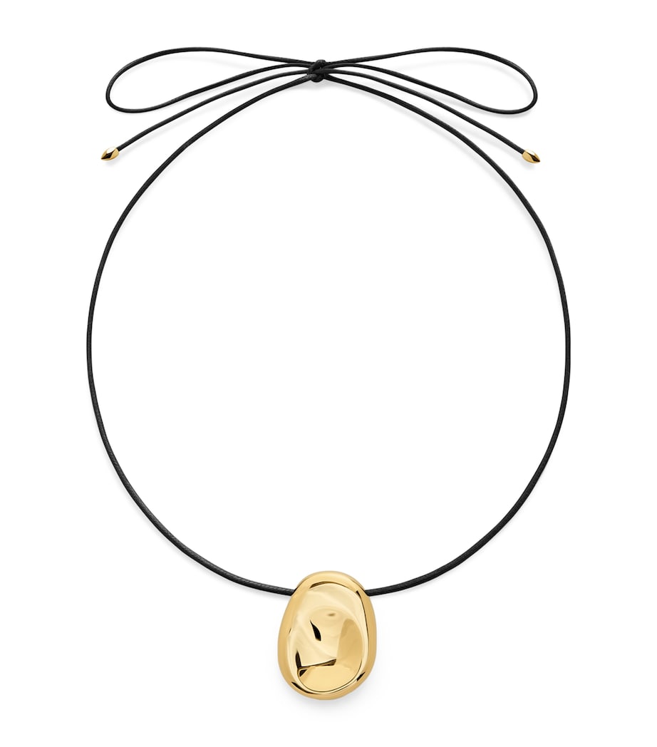 Monica Vinader gold vermeil Aria cord necklace, imported from the UK