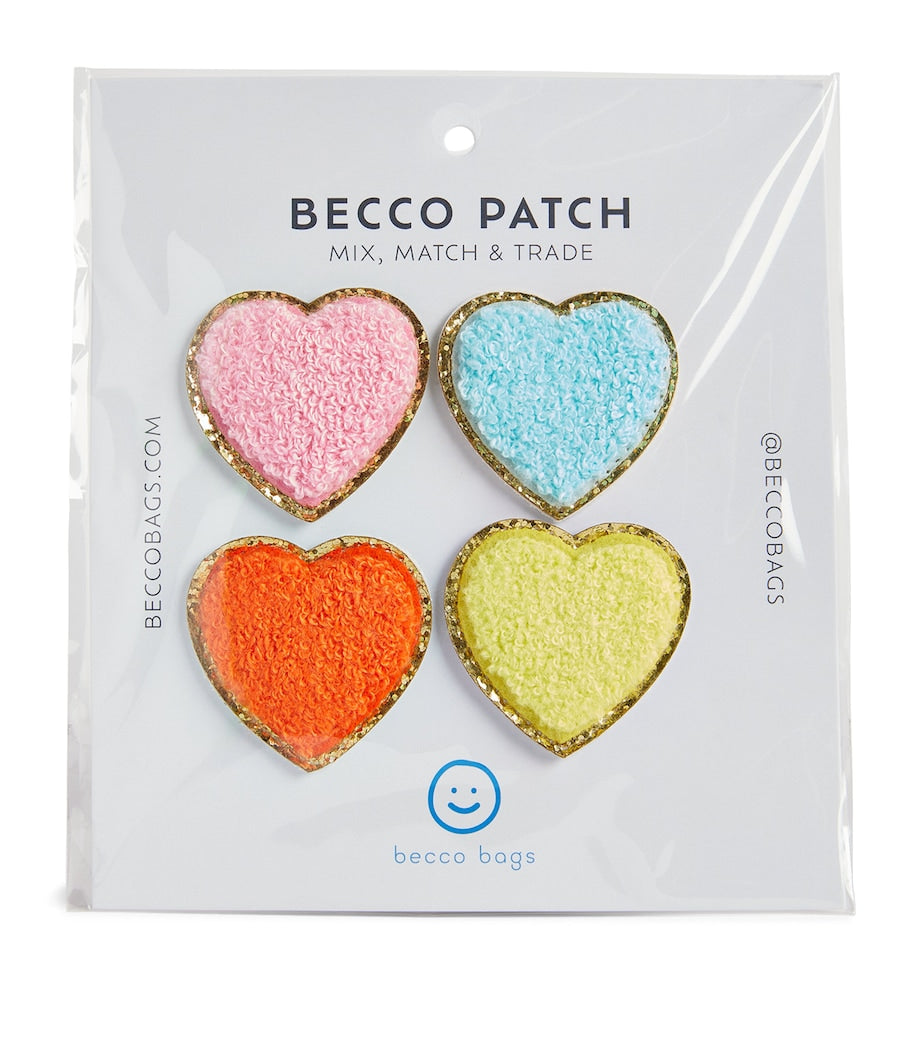 Becco Bags Sparkle Hearts patch set - British product