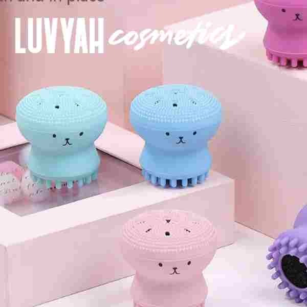 LUVYAH Cosmetics octopus cleansing brush purple - British product