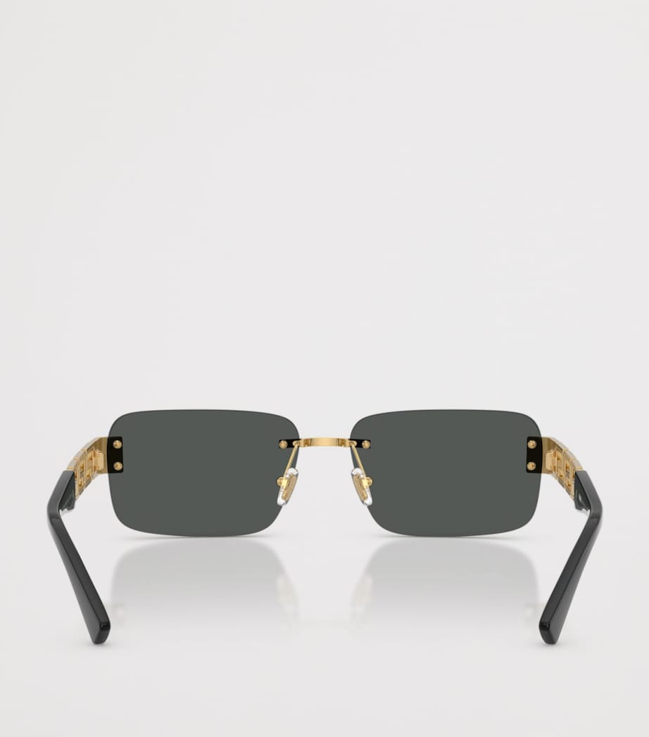 Versace metal rectangular sunglasses, UK version