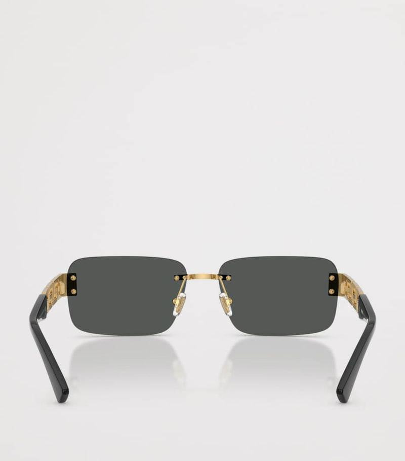 Versace metal rectangular sunglasses, UK version