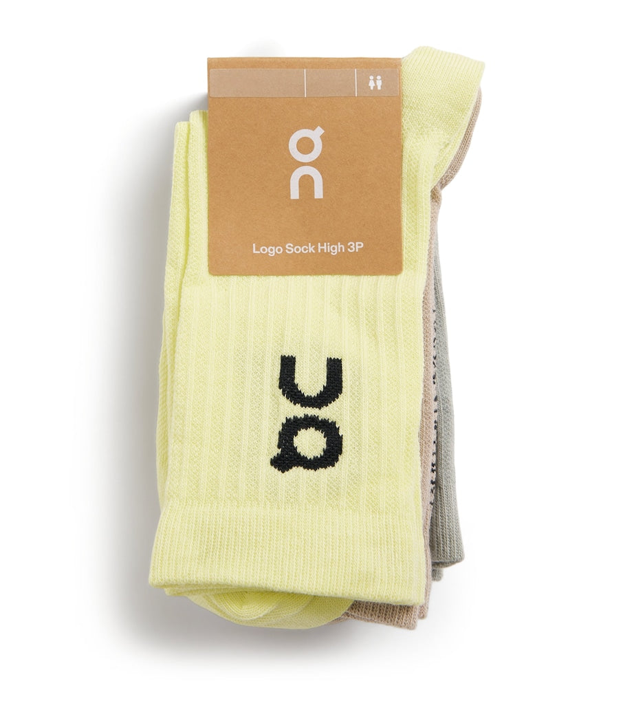 On organic cotton logo socks pack of 3 - British product