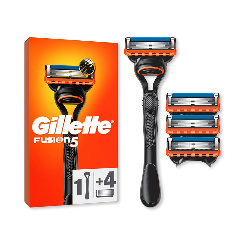 Gillette Fusion5 men's razor 4 blades, UK version