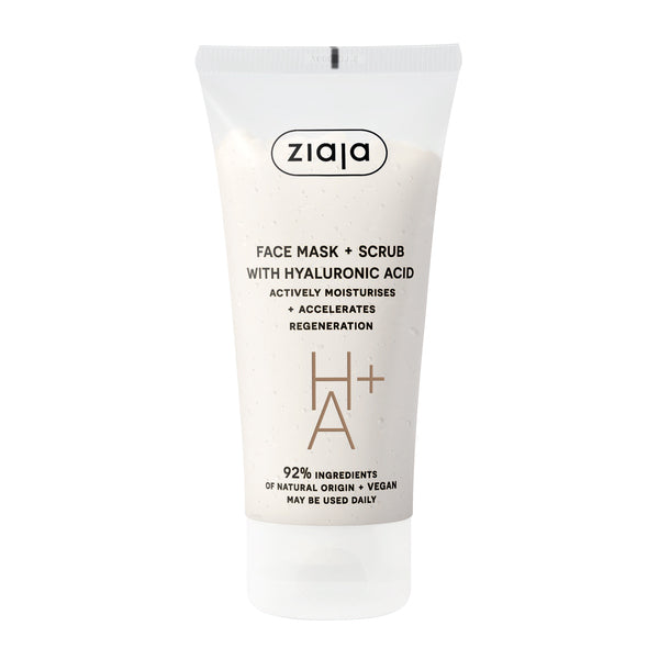Ziaja face mask scrub hyaluronic acid 55ml, imported from the UK