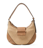 Jimmy Choo small raffia Bar shoulder bag, imported from the UK