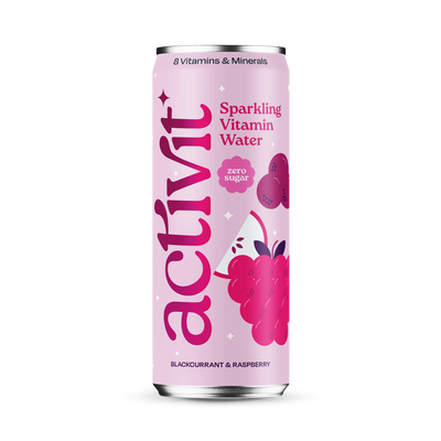 Holland & Barrett Actiph Blackcurrant Raspberry Sparkling Vitamin Water 330ml- Buy online at McGrocer