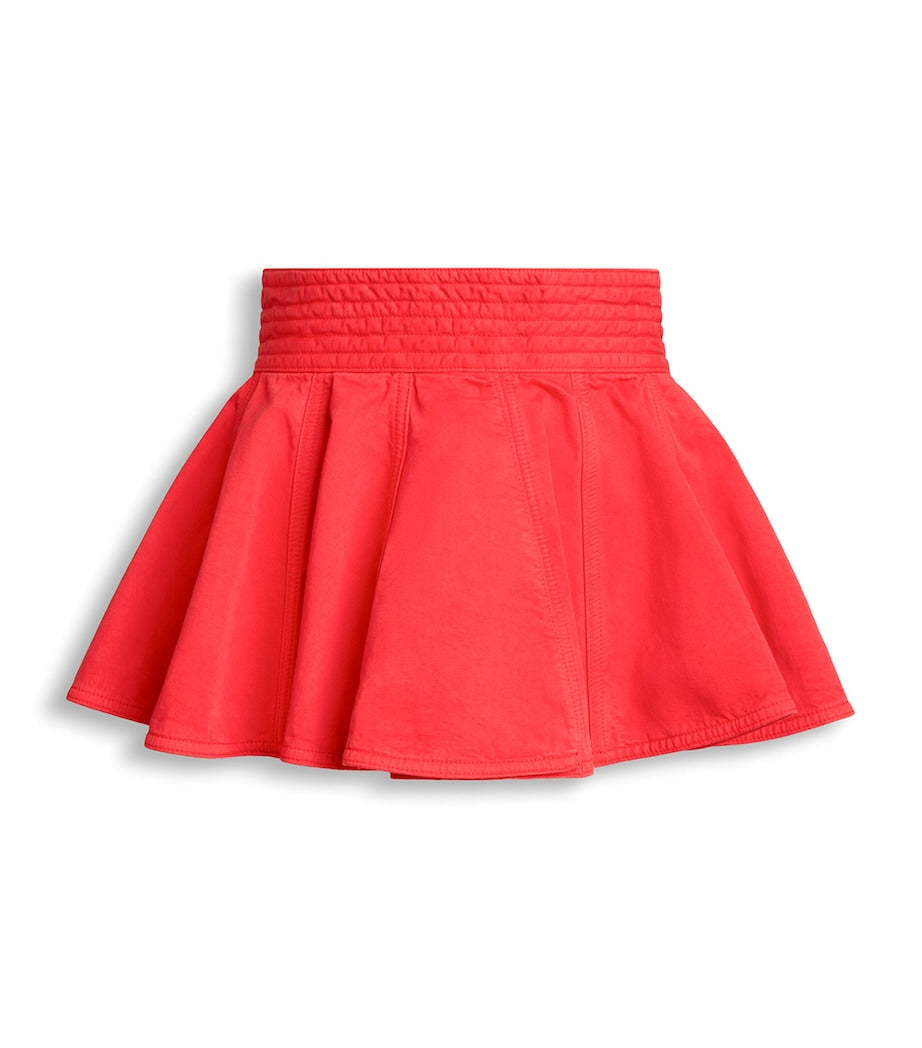 Alaïa denim peplum belt, imported from the UK