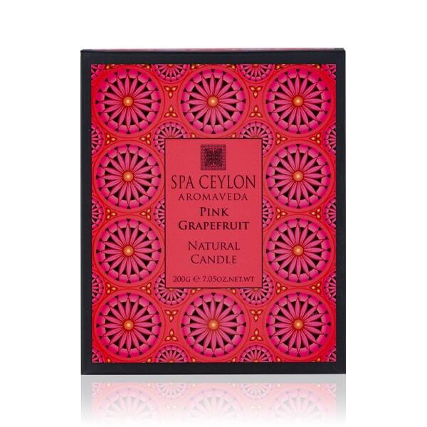 SPA CEYLON Pink Grapefruit natural candle 200g (British brand)