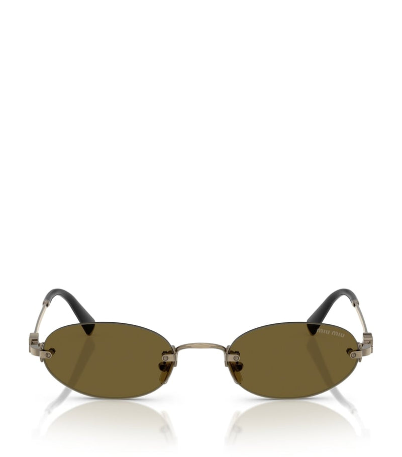 Miu Miu oval metal sunglasses, imported from the UK