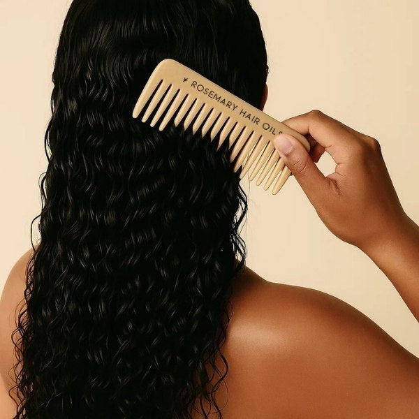 Rosemary Hair Oil Co scalp soothe essential flat comb, UK version