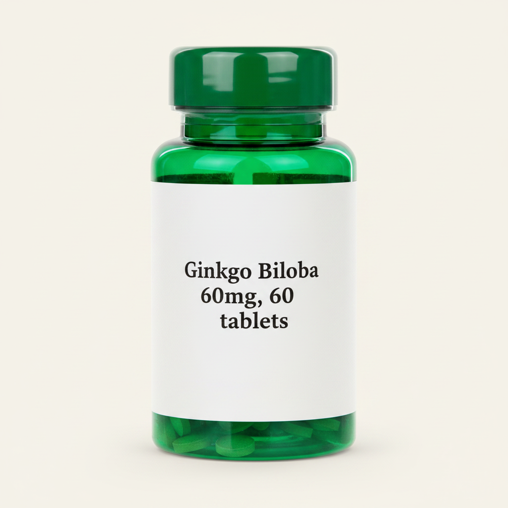 Holland & Barrett Ginkgo Biloba 60mg Tablets 60 Count, UK version