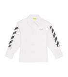 Off-White kids cotton diagonal sketch shirt (4-12+ years), imported from the UK