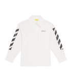Off-White kids cotton diagonal sketch shirt (4-12+ years), imported from the UK