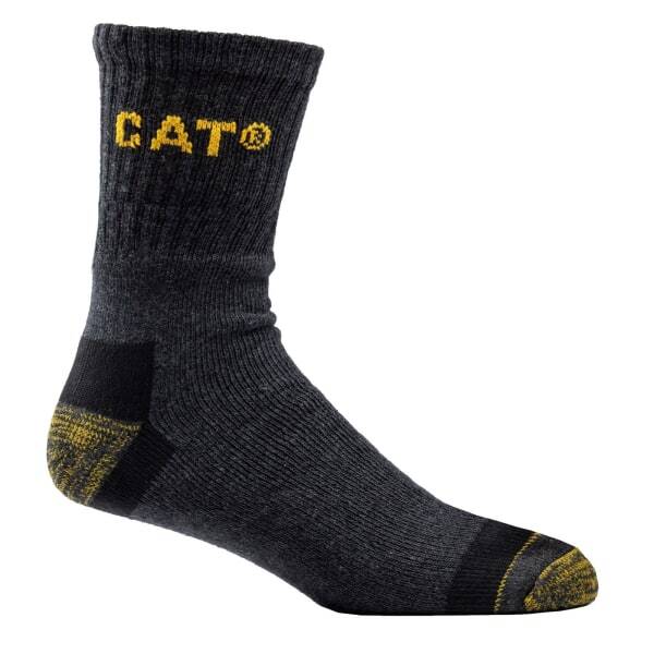 Caterpillar Mens Premium Work Socks (Pack of 3) (11-14) GOODS Superdrug Charcoal  