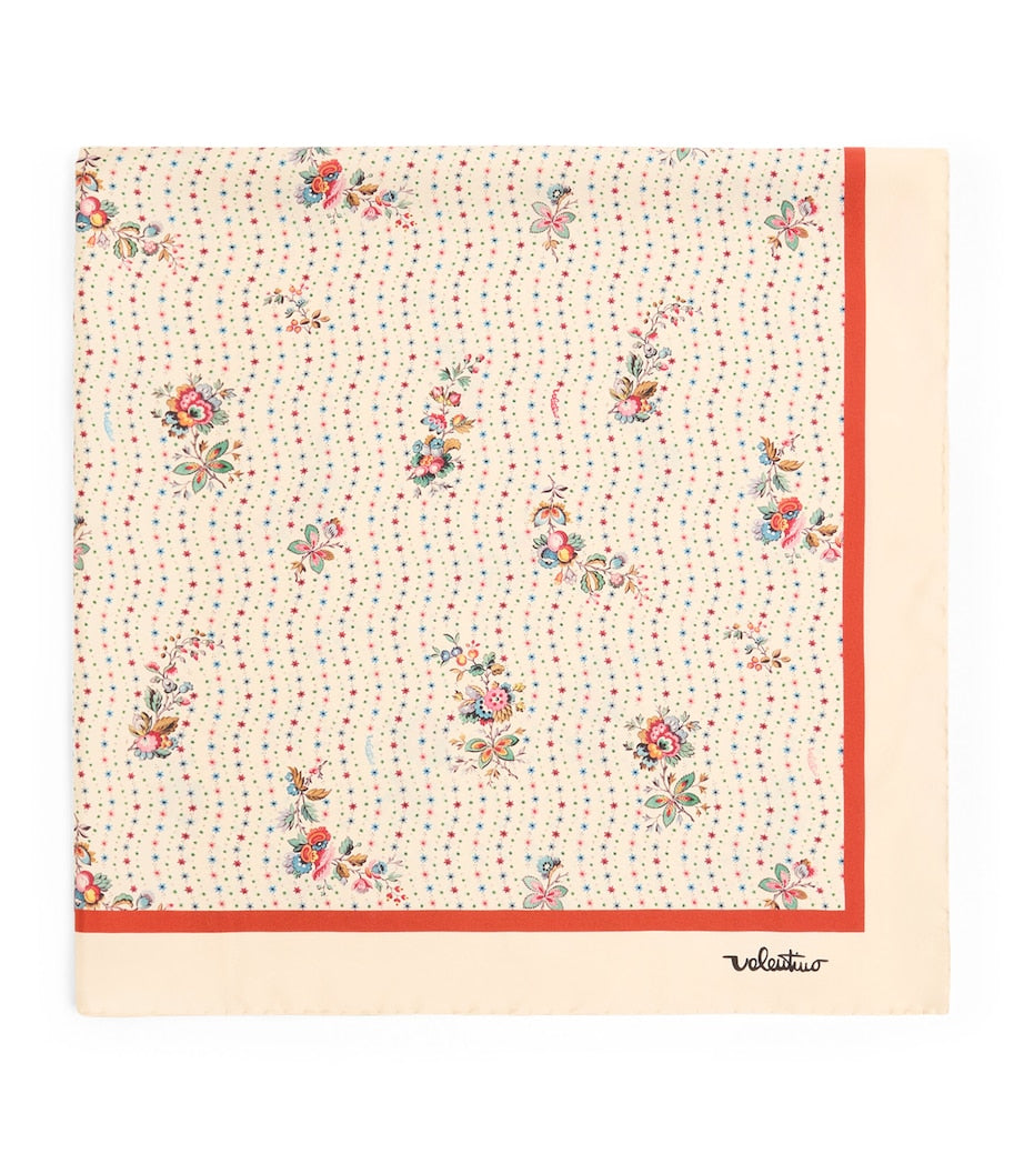 Valentino Garavani silk scarf floral print 90cm - British product