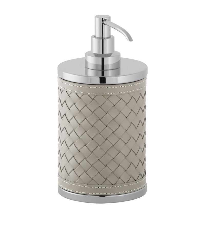 Riviere leather woven soap dispenser - British product